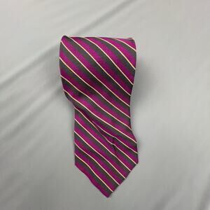Brooks Brothers Silk Tie | Purple Gold Ribbed London USA Made